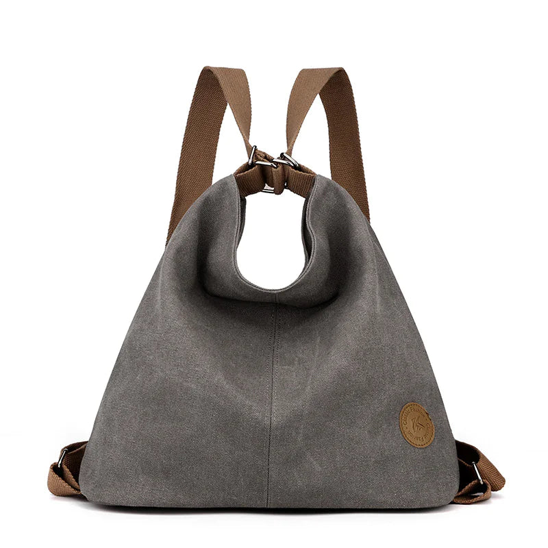 Luxury Canvas Versatile Backpack & Shoulder Bag