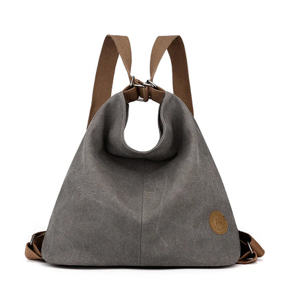 Luxury Canvas Versatile Backpack & Shoulder Bag