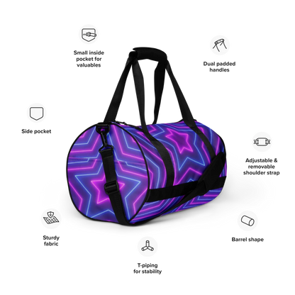 Designer Style Purple Echo Design Gym Bag- Travel Bag