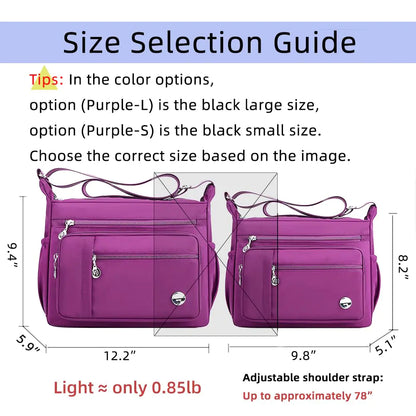 MINTEGRA Women Shoulder Handbag Roomy Multiple Pockets Bag Ladies Crossbody Purse Fashion Tote Top Handle Satchel Purple-s