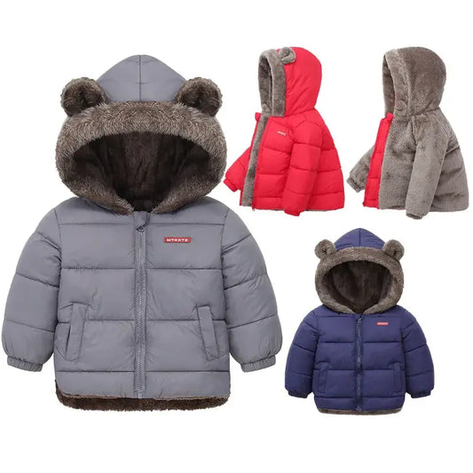 Kids' Cozy Fleece Winter Coat-Children's Thick Fleece Coat