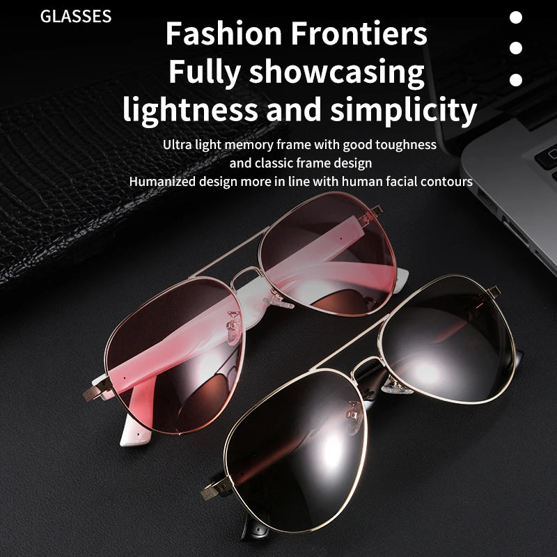 Fashion Stylish Bluetooth Intelligent Polarized Smart glasses anti-UV380 UV400 ultraviolet rays Hands-free Call support fast charging