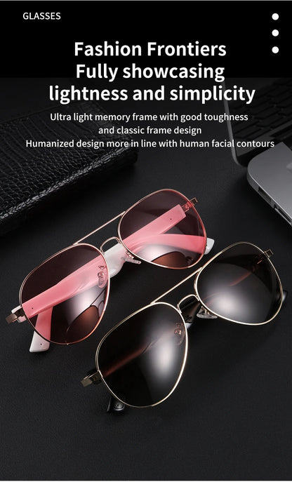 Fashion Stylish Bluetooth Intelligent Polarized Smart glasses anti-UV380 UV400 ultraviolet rays Hands-free Call support fast charging