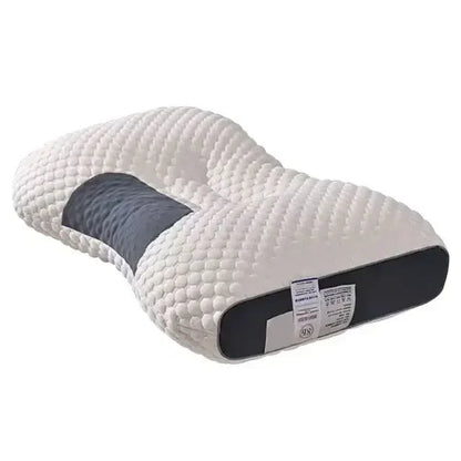 The concave convex design of the human body helps massage the neck, and the fiber massage pillow helps with sleep