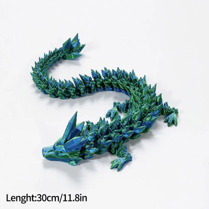 3D Printed Gem Dragon Egg Rotatable Articulated Dragons Toys Desktop Craft Ornament Gifts for Kids Office Home Table Decor