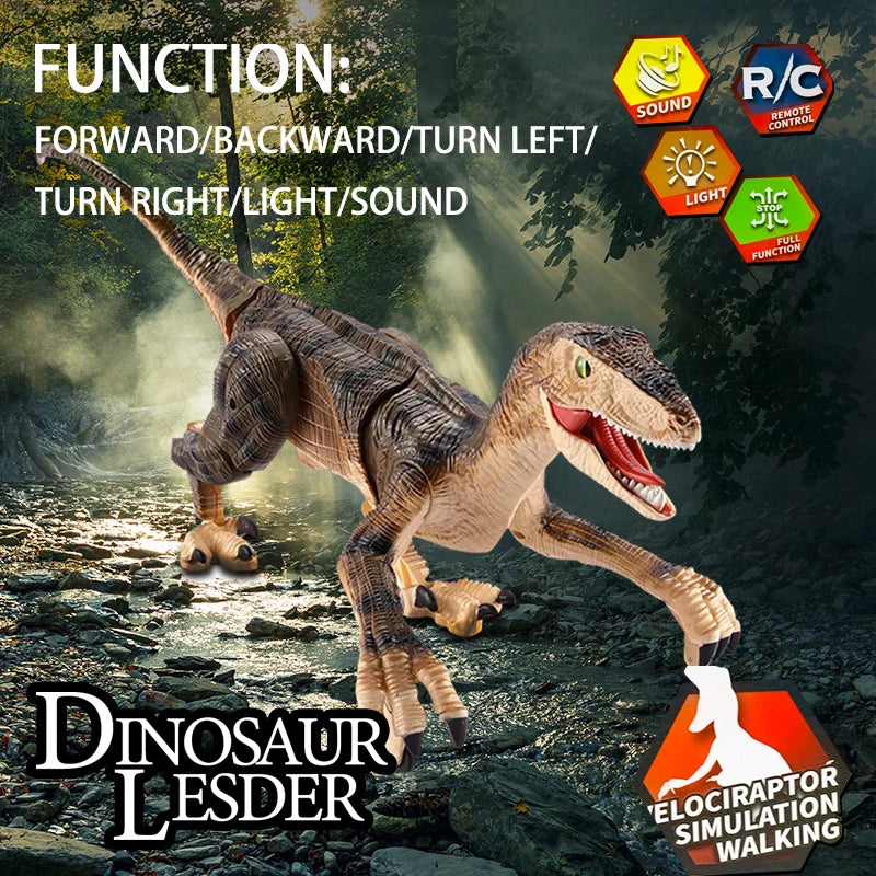 Remote Control Dinosaur Toys for Kids 2.4Ghz RC Dinosaur Robot Toy with Verisimilitude Sound for Kids Boys Girls Children's Gift