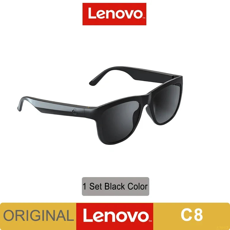 Original Lenovo Lecoo C8 Smart Glasses Earphone Wireless Bluetooth Sunglasses Outdoor Sport Headset HiFi Stereo Music Headphones