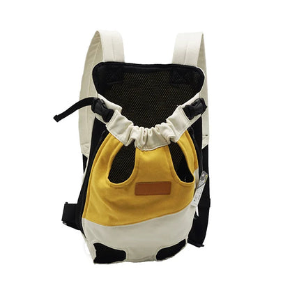 New Double Shoulder Portable Travel Backpack Outdoor Pet Dog Carrier Bag Pet Dog Front Bag Mesh Backpack