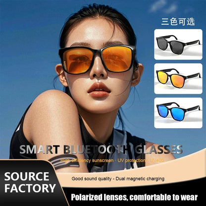 Hot Deal Smart Glasses Bluetooth Call Wireless Audio Glasses Calling Remote Control Voice Assistant Smart Sport Sunglasses