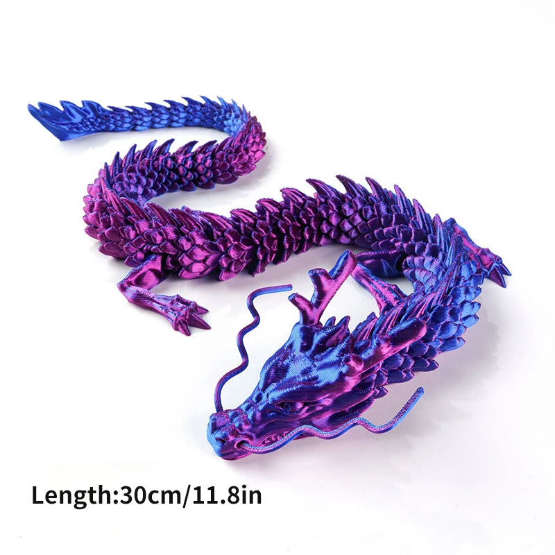 3D Printed Gem Dragon Egg Rotatable Articulated Dragons Toys Desktop Craft Ornament Gifts for Kids Office Home Table Decor