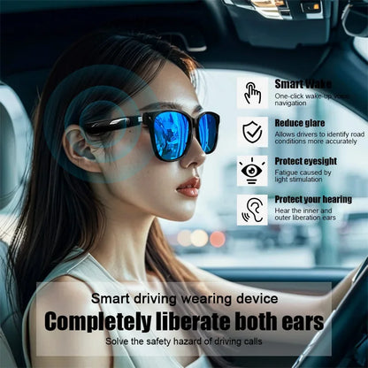 Hot Deal Smart Glasses Bluetooth Call Wireless Audio Glasses Calling Remote Control Voice Assistant Smart Sport Sunglasses