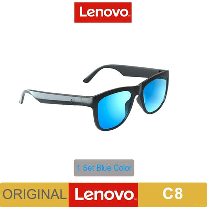 Original Lenovo Lecoo C8 Smart Glasses Earphone Wireless Bluetooth Sunglasses Outdoor Sport Headset HiFi Stereo Music Headphones