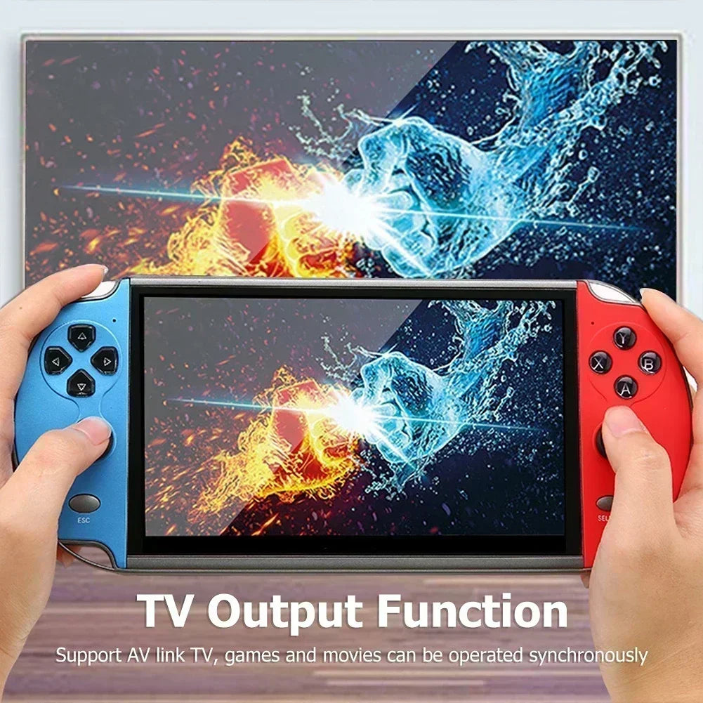 X7 Handheld Game 4.3 Inch HD Large 8G Screen Classic Game Retro Console Built-in 10000 Games Mini Handheld MP5 Video Game