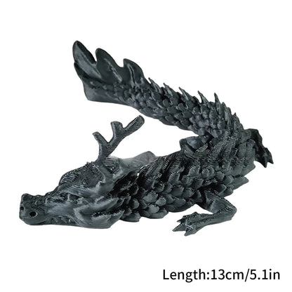 3D Printed Gem Dragon Egg Rotatable Articulated Dragons Toys Desktop Craft Ornament Gifts for Kids Office Home Table Decor