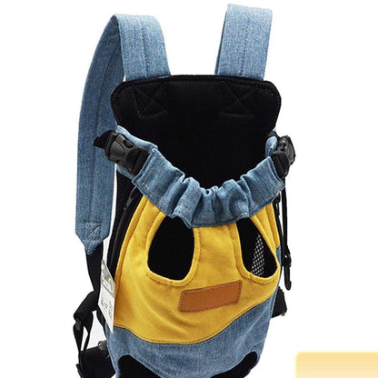 New Double Shoulder Portable Travel Backpack Outdoor Pet Dog Carrier Bag Pet Dog Front Bag Mesh Backpack