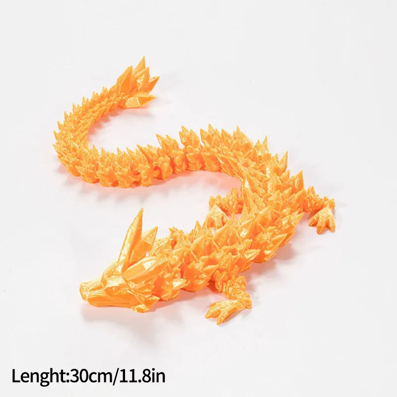 3D Printed Gem Dragon Egg Rotatable Articulated Dragons Toys Desktop Craft Ornament Gifts for Kids Office Home Table Decor