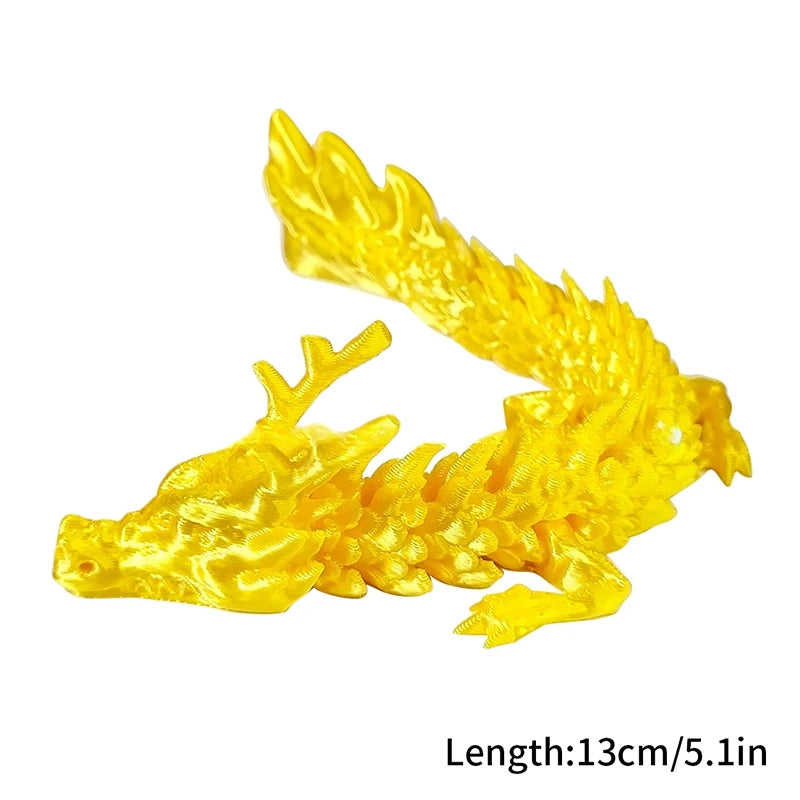 3D Printed Gem Dragon Egg Rotatable Articulated Dragons Toys Desktop Craft Ornament Gifts for Kids Office Home Table Decor