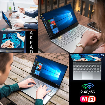 2025 Notebook 15.6 Inch Laptop Windows 11 10 Pro 1920*1080 Cheap Portable Intel Laptop D4 16G RAM 128GB/256GB/512GB/1TB SSD