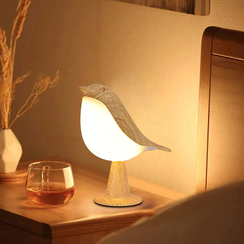 LED Night Light 3 Colors Touch Switch Bedside Light Dimmable Bird Lamps Lasting and Durable Protection Eye Warm Home Decorations