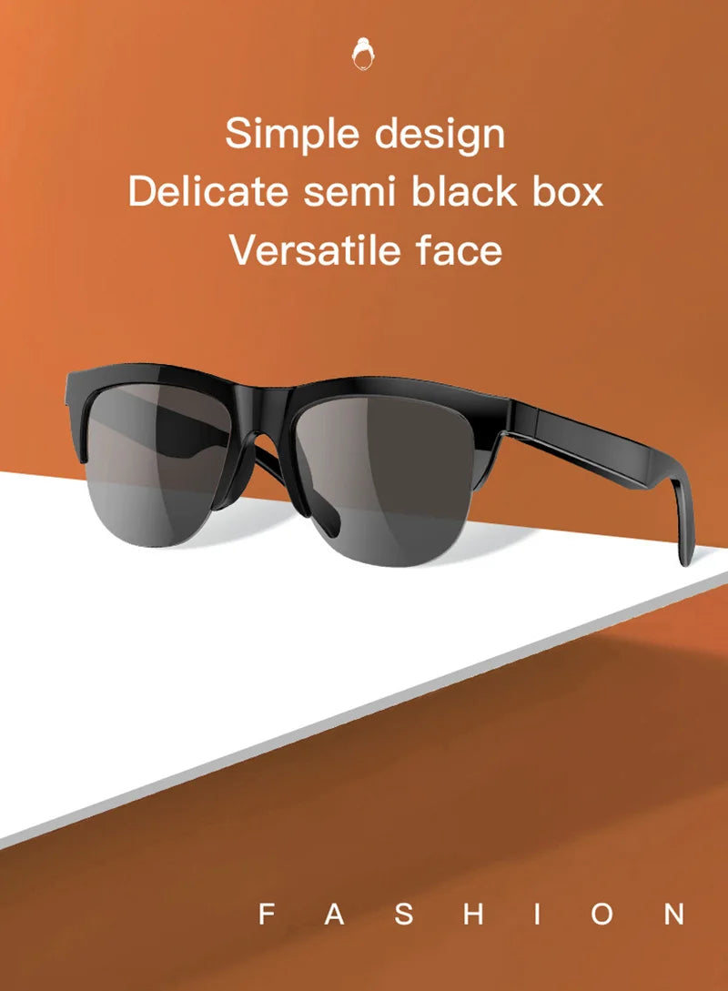 Lenovo Smart Glasses Polarized Sunglasses with Bluetooth Speaker Wireless 5.3 Athletic Outdoor UV Protection Voice Control Unisex