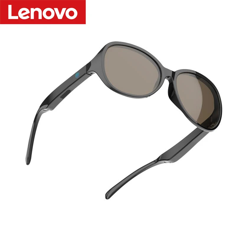 Lenovo Smart Glasses Polarized Sunglasses with Bluetooth Speaker Wireless 5.3 Athletic Outdoor UV Protection Voice Control Unisex