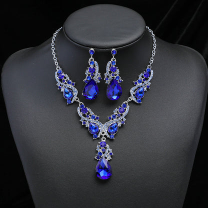 Necklace earrings set vintage cross mirror special alloy