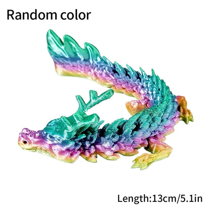 3D Printed Gem Dragon Egg Rotatable Articulated Dragons Toys Desktop Craft Ornament Gifts for Kids Office Home Table Decor