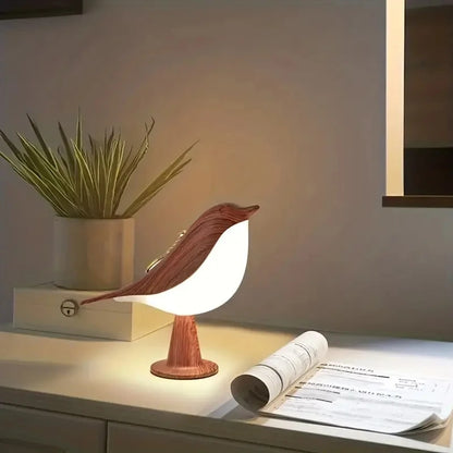 LED Night Light 3 Colors Touch Switch Bedside Light Dimmable Bird Lamps Lasting and Durable Protection Eye Warm Home Decorations