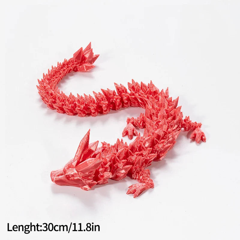 3D Printed Gem Dragon Egg Rotatable Articulated Dragons Toys Desktop Craft Ornament Gifts for Kids Office Home Table Decor