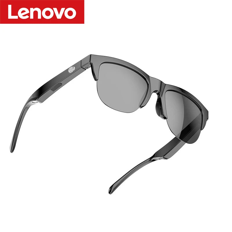 Lenovo Smart Glasses Polarized Sunglasses with Bluetooth Speaker Wireless 5.3 Athletic Outdoor UV Protection Voice Control Unisex