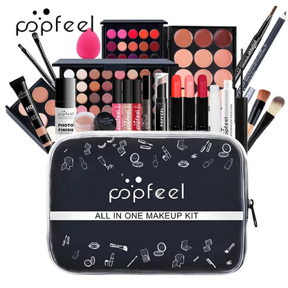 POPFEEL All In One Makeup Kit  for Women Full Kit Set, All in One Makeup Sets Include Eyebrow Eyeliner Eyeshadow