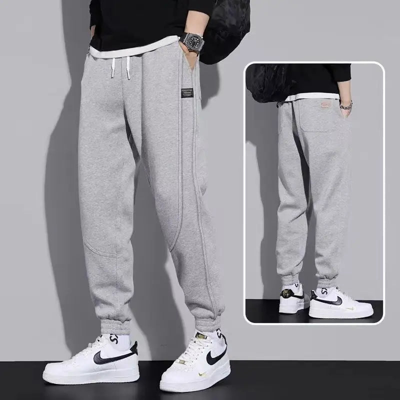 Running Classic Streetwear Casual Men Ribbons Harem Jogging Pants Male Slim Fit Spring Cargo Pants Multi-Pockets Women Trousers