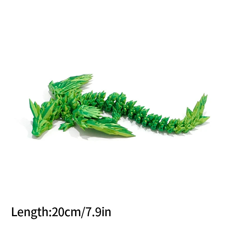 3D Printed Gem Dragon Egg Rotatable Articulated Dragons Toys Desktop Craft Ornament Gifts for Kids Office Home Table Decor