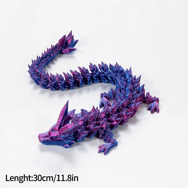 3D Printed Gem Dragon Egg Rotatable Articulated Dragons Toys Desktop Craft Ornament Gifts for Kids Office Home Table Decor