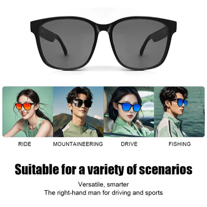 Hot Deal Smart Glasses Bluetooth Call Wireless Audio Glasses Calling Remote Control Voice Assistant Smart Sport Sunglasses