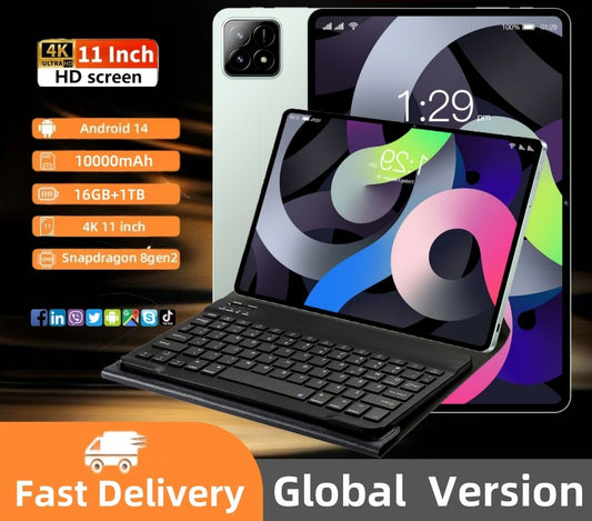 2025 TECH TABLET PAD 7S PRO 5G Global Edition Tablet Android14 16GB 1TB 11Inch Dual SIM Card WIFI Bluetooth Google Play Tablet PC