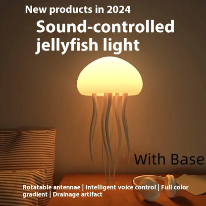 Jellyfish Mood Lamp LED Jellyfish Night Light Portable Jellyfish Lamp Smart Table Lamp for Bedside Desk