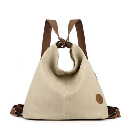 Luxury Canvas Versatile Backpack & Shoulder Bag