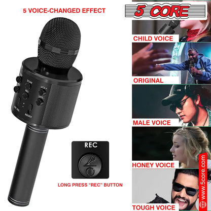 5Core Wireless Karaoke Microphone Bluetooth Mic Portable Handheld Microfonos Inalambricos