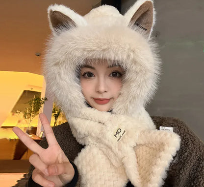 Fashion Trend -Winter Cute Furry Fox Ear Hat