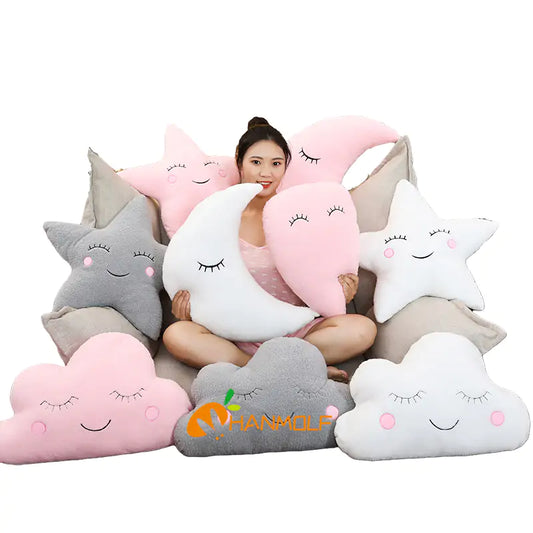 Plush Pillow - Star, Cloud, Moon, & Water Drop Pillows