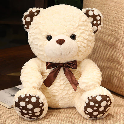 Cuddly Soft Polka Dot Teddy Bear Doll Plush Toy