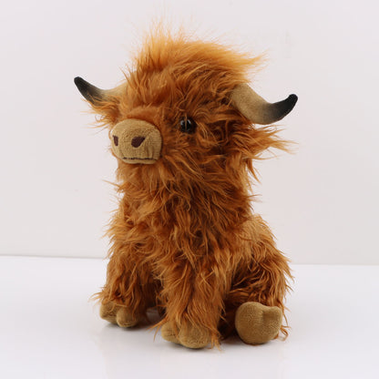 Scottish Highland Cow Plush Toy Long Hair Cute