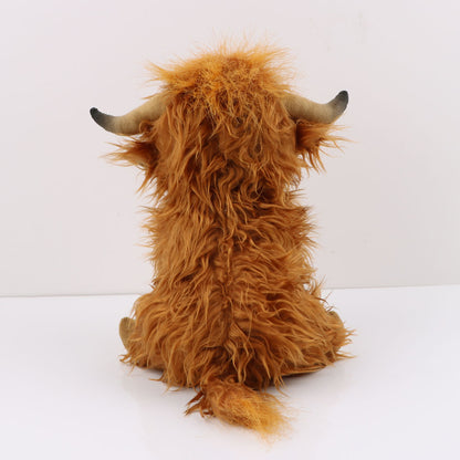 Scottish Highland Cow Plush Toy Long Hair Cute