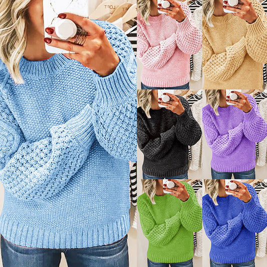 WINTER SWEATERS for Women -SWEATER WEATHER IS COMING -- All Match Solid Color Thick Warm Sweater