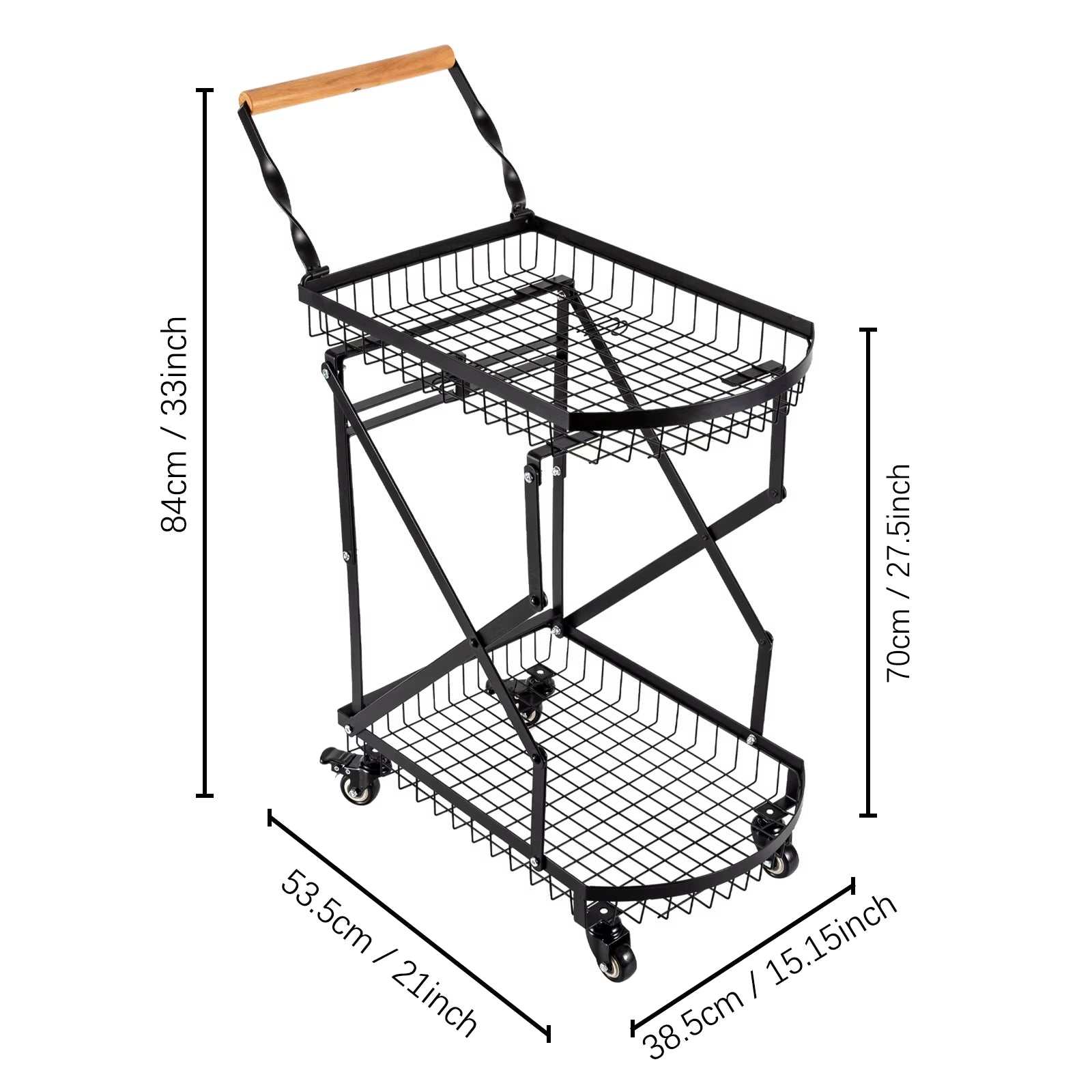 Collapsible Outdoor Wagon Cart Folding Camping Cart Garden Tool Utility Camping Sturdy Wagon for Shopping Folding Hand Truck