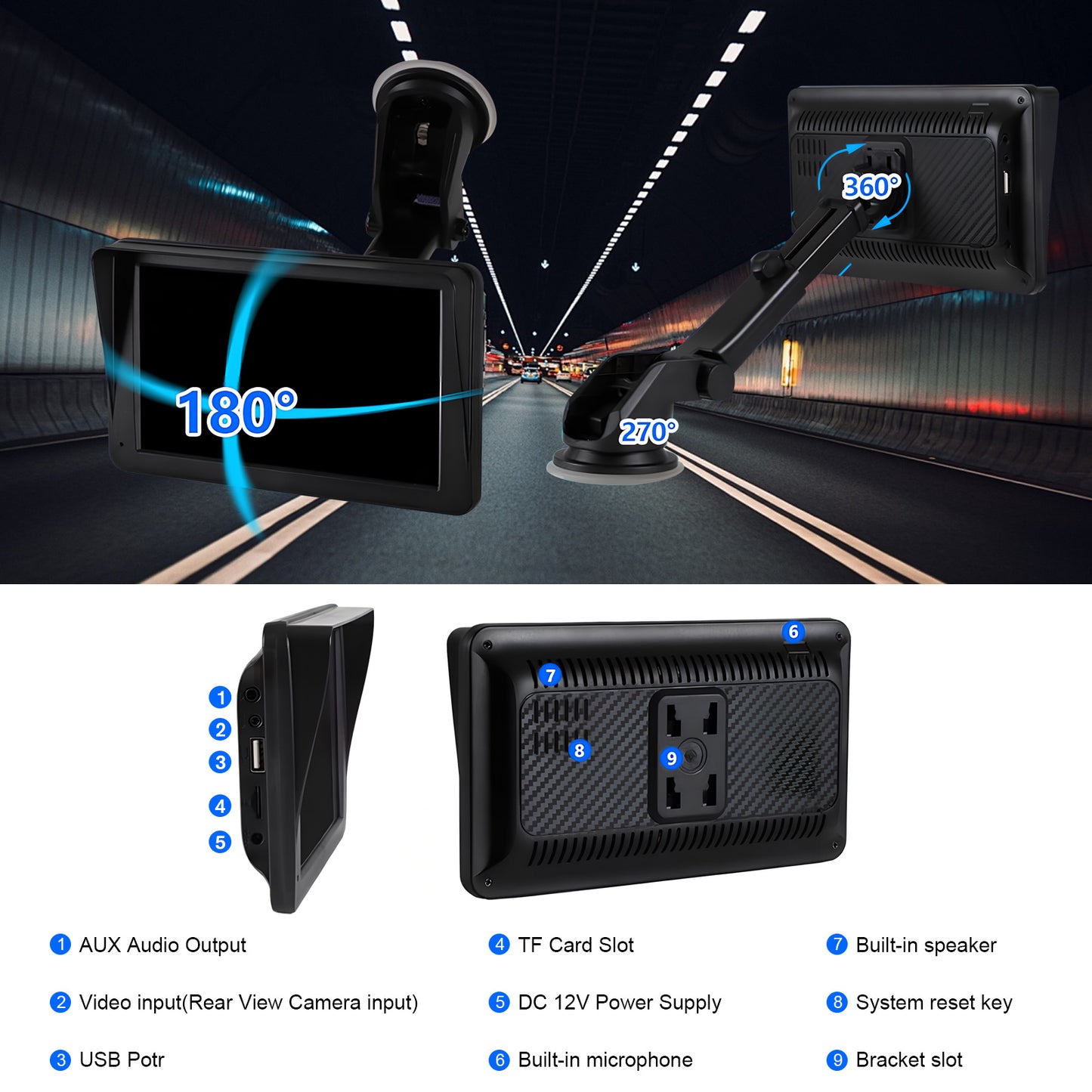 Car Navigation Monitor -Handsfree CarPlay