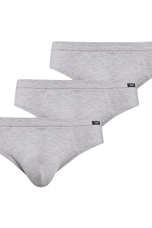 Set of men's briefs in gray color 3PACK