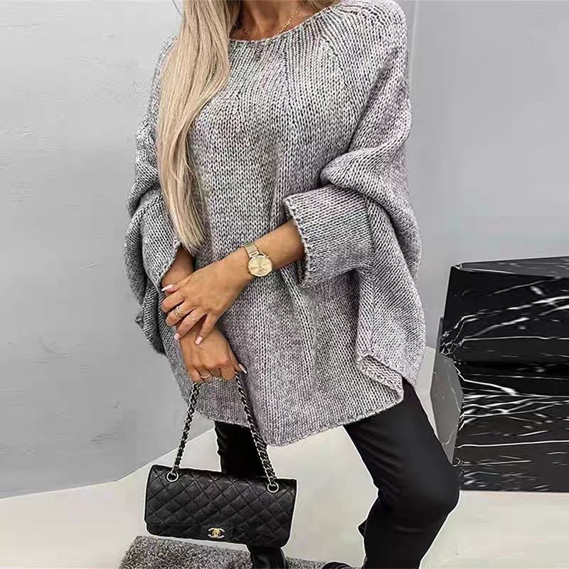 FASHION FAVORITE PICK:  Winter Loose Batwing Sleeve Pullover Sweater Fashion Oversized Knitted Shawl Sweater Tops For Women Clothing