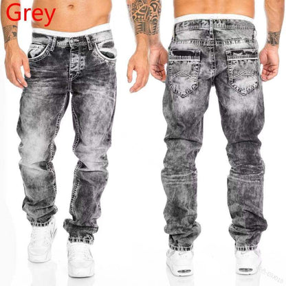 New jeans casual bright line pants straight leg men's pants hip hop jeans